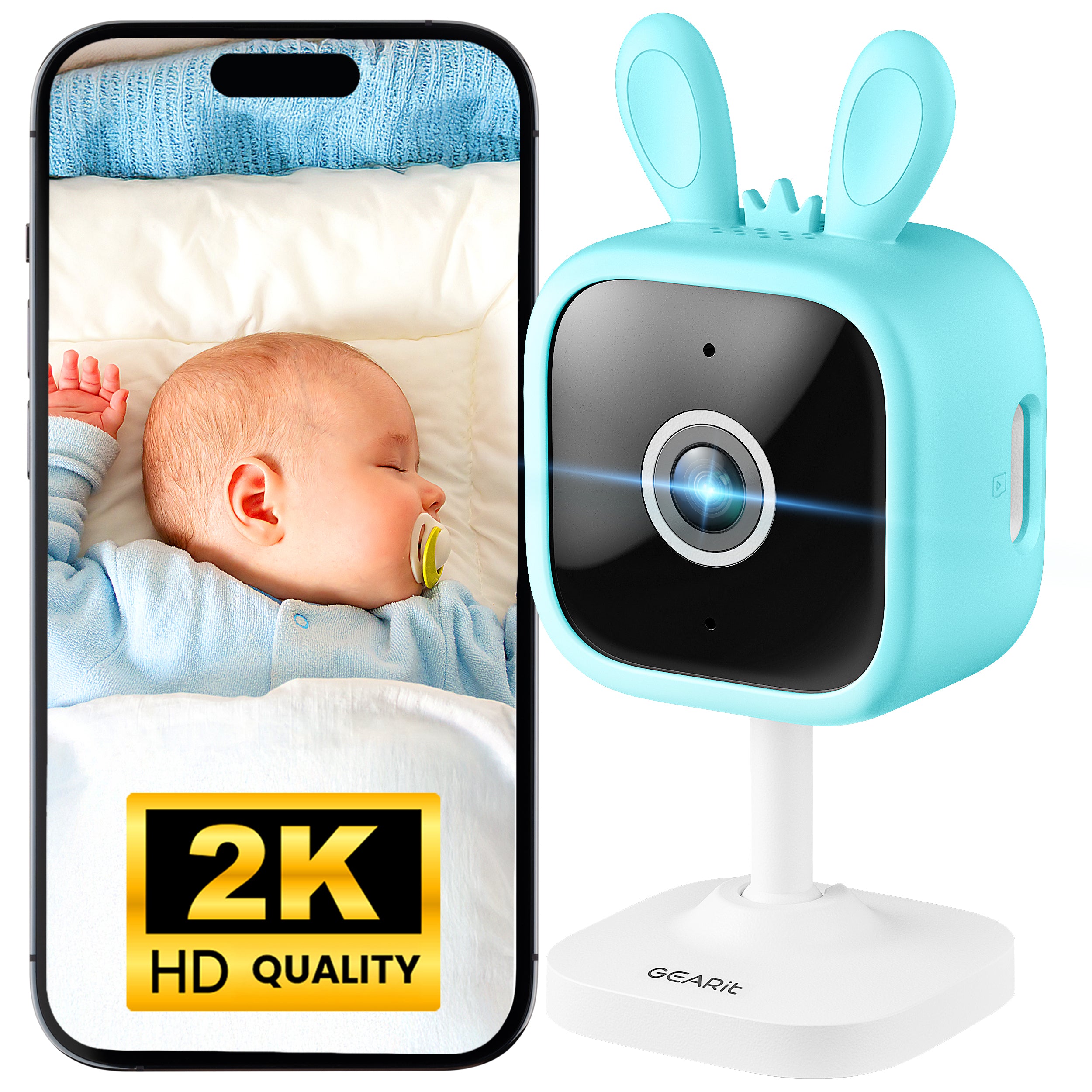 GEARit Wifi Baby Monitor Camera with Motion & Sound Detection