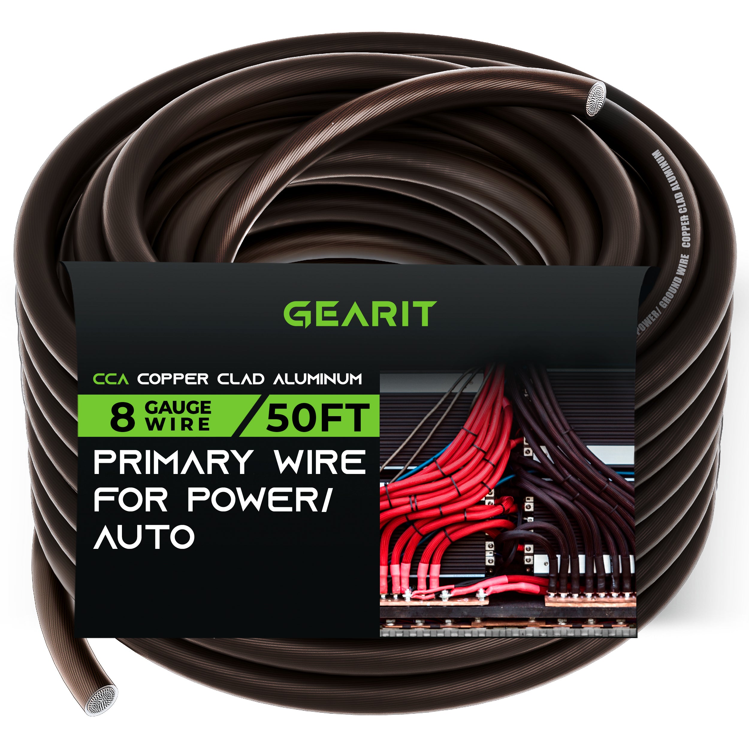 Iron Forge Cable 8 Gauge Primary Wire 2 Pack - 25ft Copper Clad Alumin -  iron forge tools