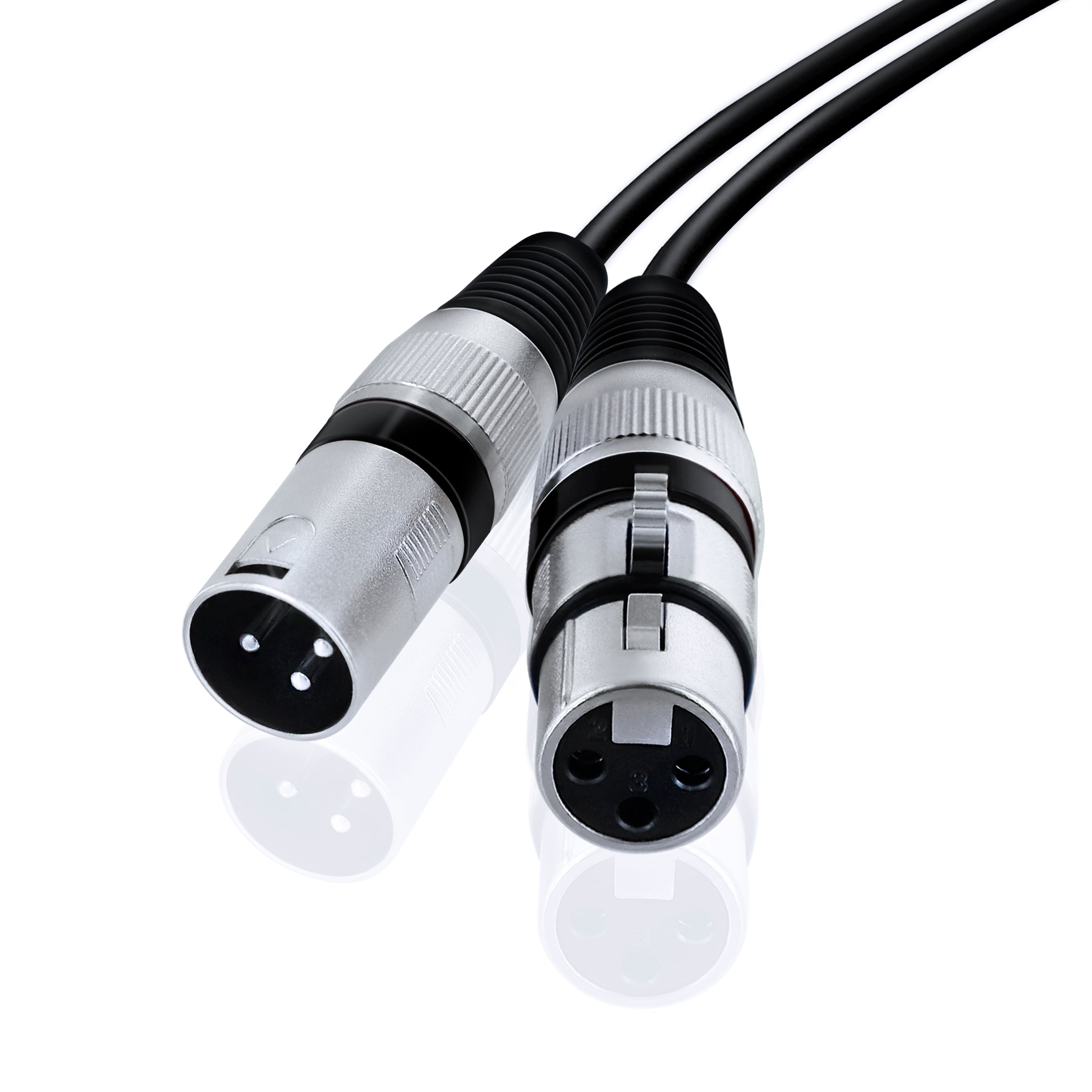 Câbles Micro XLR GEARIT 3m (10 Feet) Lot De 6 - Câbles Colorés Blindés Mâle Vers Femelle Pour Studio Podcast