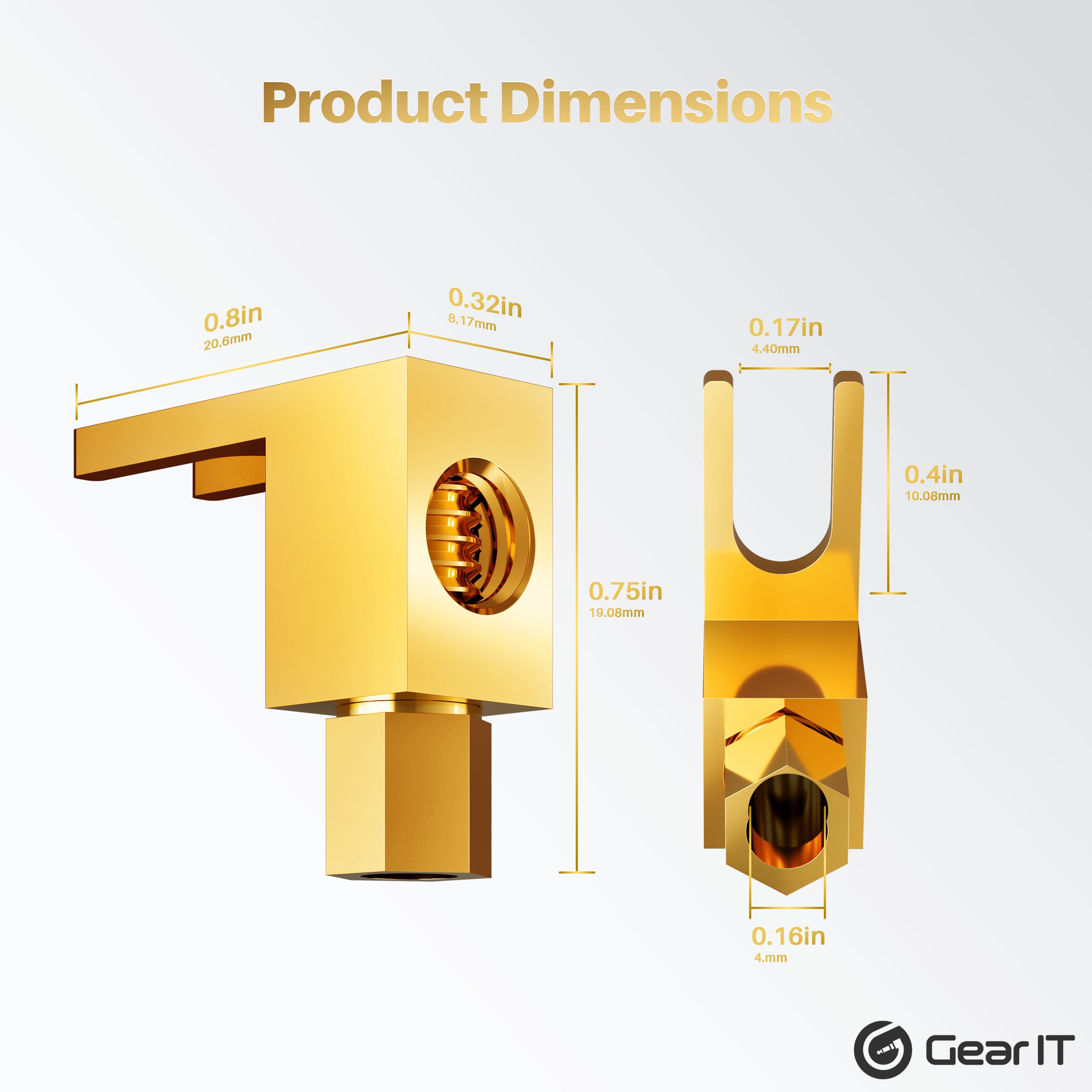 CMC 858-S-G 24K Gold-Plated Speaker AMP Binding Post (Pair)