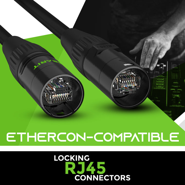Cat6 Shielded etherCON Cable for Pro Audio 20 Feet