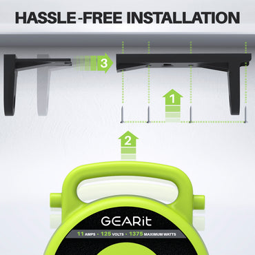 14AWG Retractable Cord Reel with Ceiling Mount, 45 Feet