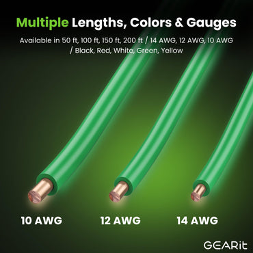 Color_Green | GEARit 10 AWG THHN copper building wire, green, detail 6