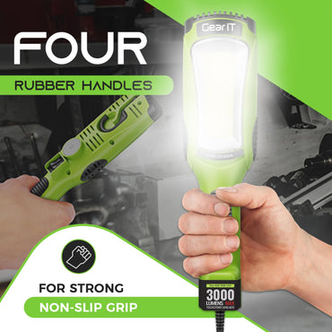 3000 Lumens COB LED Work Light with Long Extension Cable, Green