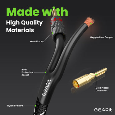 10 AWG Speaker Wire Cable with Banana Plugs
