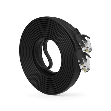 GEARit Cat6 flat Ethernet cable black 15 ft