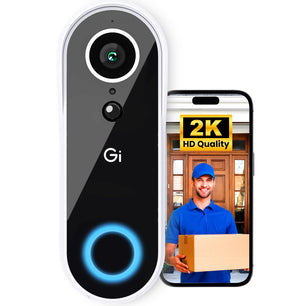 GEARit Smart Video Doorbell - Wireless 2K QHD Video Camera - IP65 Weather-Proof, Motion Detection, 2 Way Audio