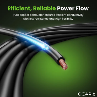 Color_Black | GEARit 10 AWG THHN copper building wire, black, detail 1