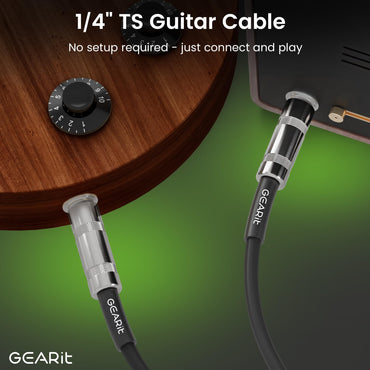12AWG Professional Instrument Cable 1/4 inch to 1/4 inch TS Straight Male to Male