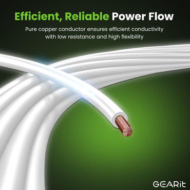 Color_White | GEARit 14 AWG THHN copper building wire, white, detail 1