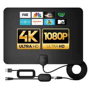 Flat Indoor HDTV Antenna with Amplifier
