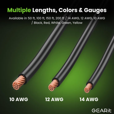 Color_Black | GEARit 10 AWG THHN copper building wire, black, detail 10