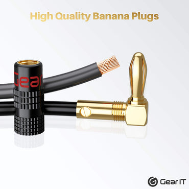 6 Pairs Right Angle Pin Type Speaker Banana Plugs