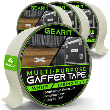 GEARit Gaffer Tape, 1.88 in x 30 yd, Black & White Multi-Pack