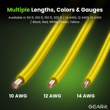 Color_Yellow | GEARit 14 AWG THHN copper building wire, yellow, detail 7
