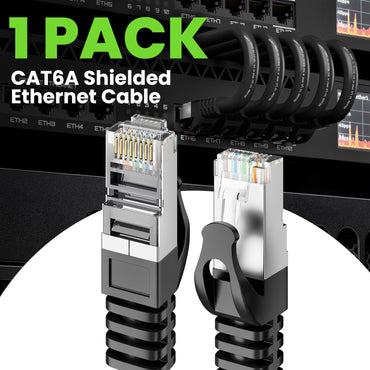 Cat6a shielded cable 1-pack snagless boot
