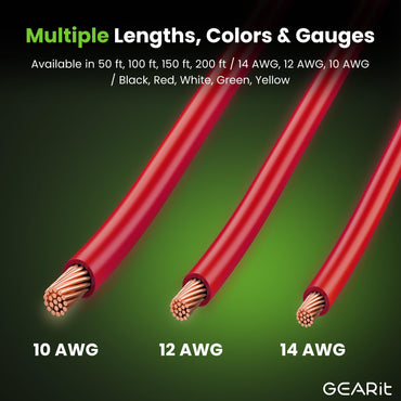 Color_Red | GEARit 10 AWG THHN copper building wire, red, detail 10
