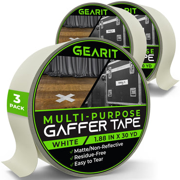 GEARit Gaffer Tape, 1.88 in x 30 yd, Black & White Multi-Pack