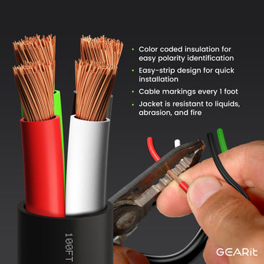 14/4 AWG OFC CL3 Outdoor Speaker Wire, Brown