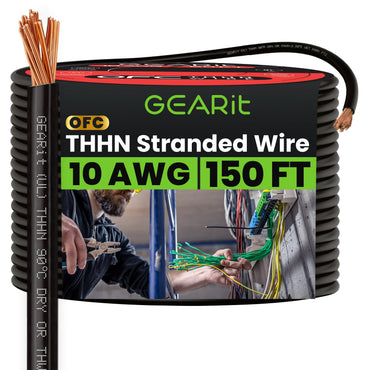 Color_Black | GEARit 10 AWG stranded THHN wire, black, 150 ft spool