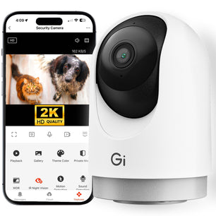 GEARit Wifi Indoor Camera with Pan/Tilt for Baby & Pet - 2K Video, 2-Way Audio, Motion Tracker