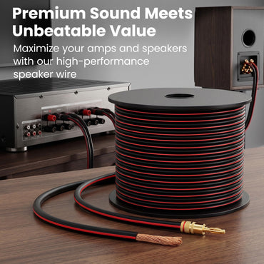 18 Gauge Speaker Wire CCA - Copper Clad Aluminum - Home Theater, Car Speakers & More
