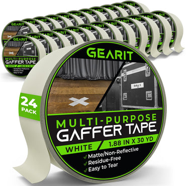 GEARit Gaffer Tape, 1.88 in x 30 yd, Black & White Multi-Pack