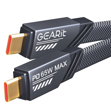 GEARit Lifestyle Series - 65W USB-C to USB-C Cable Fast Charging, 4 Feet