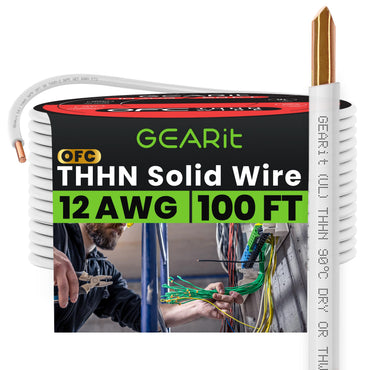 Color_White | GEARit 12 AWG solid THHN wire, white, 100 ft spool