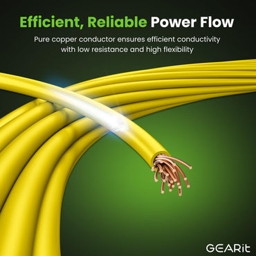 Color_Yellow | GEARit 10 AWG THHN copper building wire, yellow, detail 8