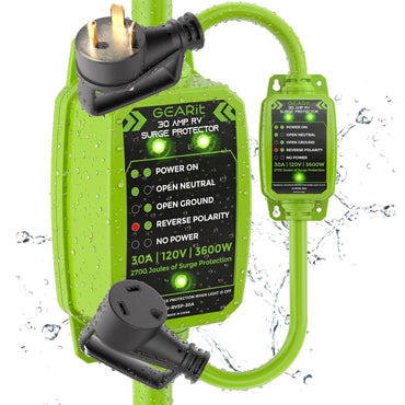 30-Amp RV Surge Protector Plug with 2700 Joules Surge Protection - Weather Resistant