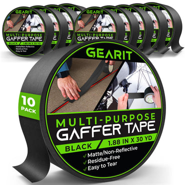 GEARit Gaffer Tape, 1.88 in x 30 yd, Black & White Multi-Pack