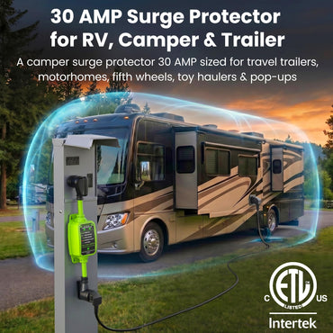 30-Amp RV Surge Protector Plug with 2700 Joules Surge Protection - Weather Resistant