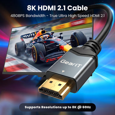 HDMI 2.1 Ultra High Speed 8K, 48Gbps, Resolution 120Hz with HDR Support
