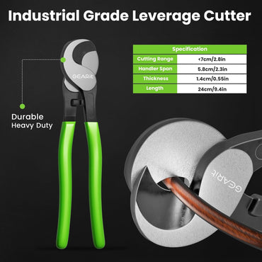 Industrial grade leverage cable cutter