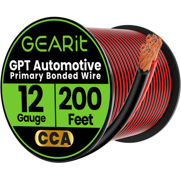 12 Gauge Bonded GPT Primary Wire, Black/Red