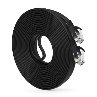 GEARit Cat6 flat Ethernet cable black 25 ft