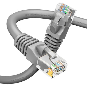 GEARit Cat6 Patch Cables 1 Foot Cat 6 Ethernet Cable 1-Pack Gray
