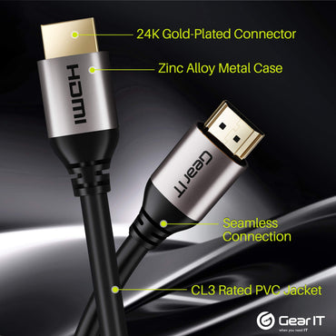 4K HDMI Cable CL3 Rated - HDMI 2.0b - 4K@60hz, Black