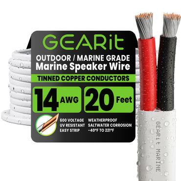 Gauge_14 AWG | GEARit 14 AWG tinned copper marine wire, 14/2 duplex, 20 ft