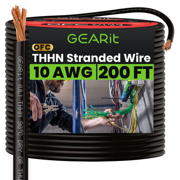Color_Black | GEARit 10 AWG stranded THHN wire, black, 200 ft spool