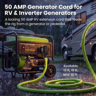 50-Amp NEMA 14-50P to SS2-50R Generator Extension Power Cable Cord