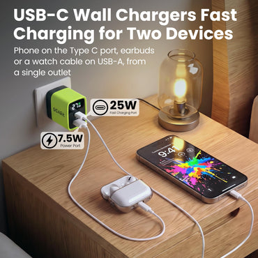 GEARit Lifestyle Series - 35W USB C GaN Charger 2 Port w/ Smart Display