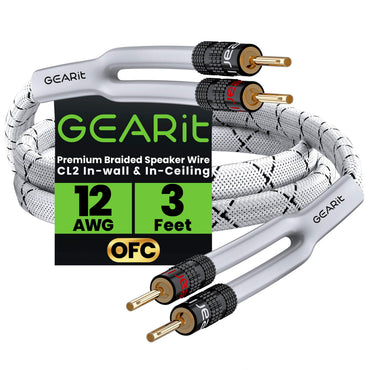 12 AWG Speaker Wire Cable with Banana Plugs