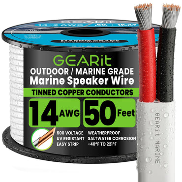 Gauge_14 AWG | GEARit 14 AWG tinned copper marine wire, 14/2 duplex, 50 ft