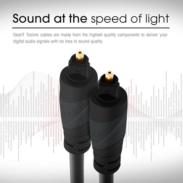 GEARit black TOSLINK optical audio cable connectors