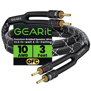 10 AWG Speaker Wire Cable with Banana Plugs