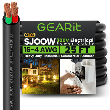 Conductors_4-Conductor | GEARit 16/4 AWG SJOOW portable power cord 25 ft, 300V