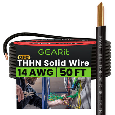 Color_Black | GEARit 14 AWG solid THHN wire, black, 50 ft spool