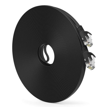 GEARit Cat6 flat Ethernet cable black 75 ft
